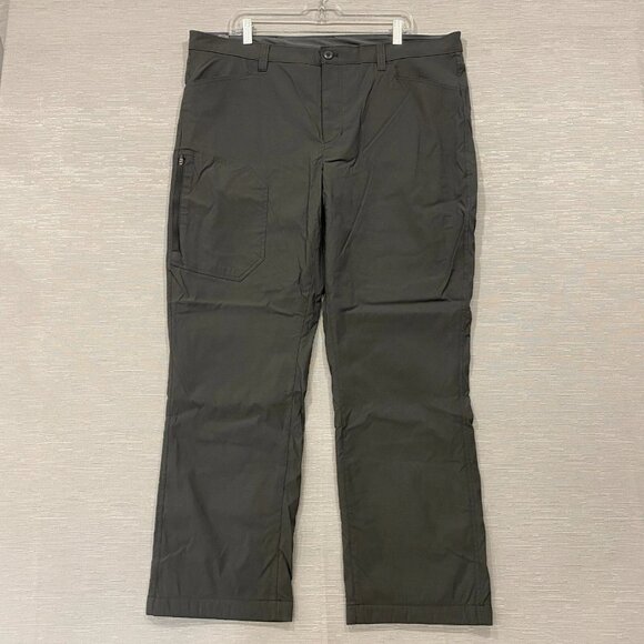 Eddie Bauer Fleece Lined Tech Pants Mens 40 x 30 Gray Water Repellent Insulated - Picture 2 of 11